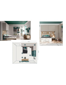 CAMERETTA CON ARMADIO A PONTE