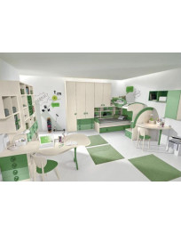 CAMERETTA CON DUE LETTI, SCRIVANIA E LIBRERIA