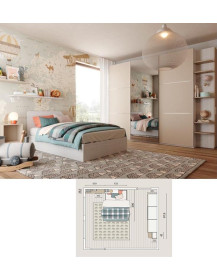 CAMERETTA CON ARMADIO SCORREVOLE