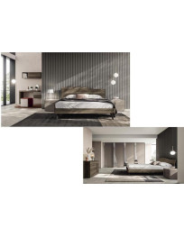 CAMERA DA LETTO:ARMADIO SCORREVOLE LACCATO OPACO NOCCIOLA