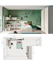 CAMERETTA CON LETTO FRONTALE