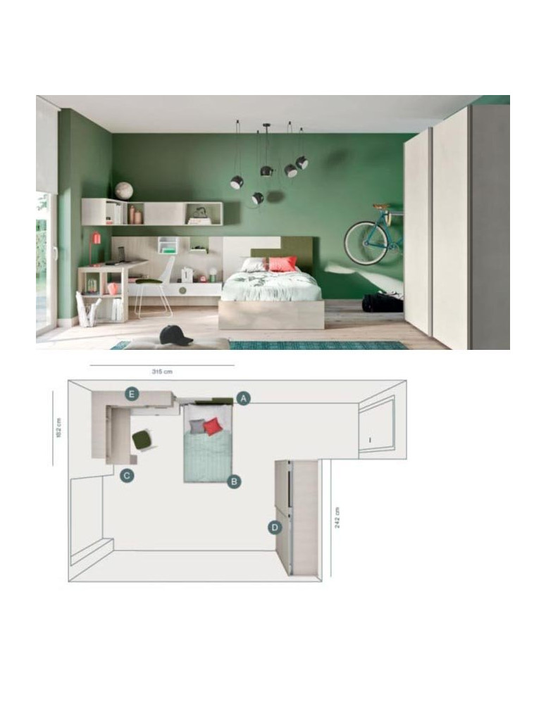 CAMERETTA CON LETTO FRONTALE