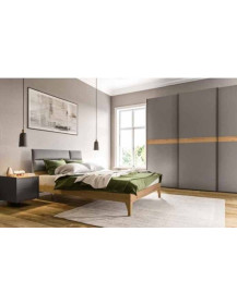 CAMERA COMPLETA CON ARMADIO 3 ANTE SCORREVOLE ANTRACITE