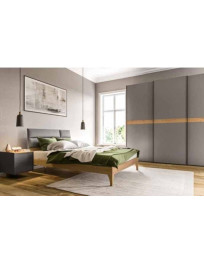 CAMERA COMPLETA CON ARMADIO 3 ANTE SCORREVOLE ANTRACITE