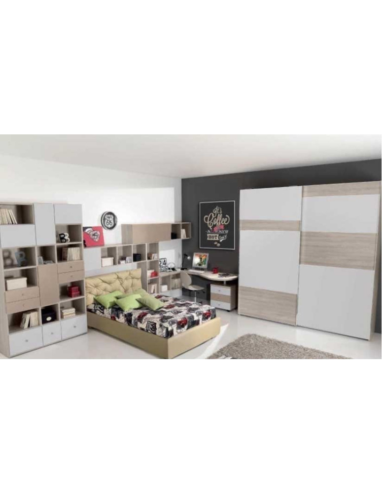 CAMERETTA CON ARMADIO SCORREVOLE