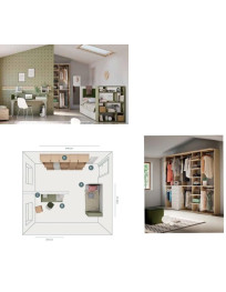 CAMERETTA CON SCRIVANIA  FRONTALE