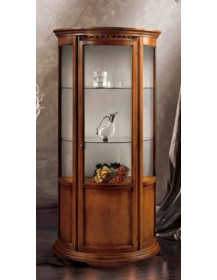 VETRINA  SEMICERCHIO GRANDE CON PANNELLI  VETRI E FILETTO