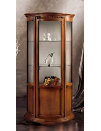 VETRINA  SEMICERCHIO GRANDE CON PANNELLI  VETRI E FILETTO