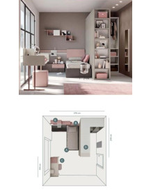 CAMERETTA LETTO CON CONTENITORE