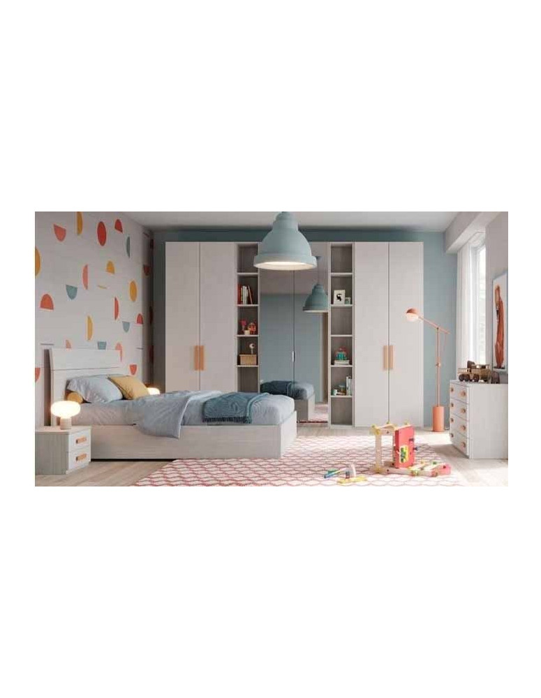 CAMERETTA CON ARMADIO BATTENTE,COMO E LETTO MATRIMONIALE