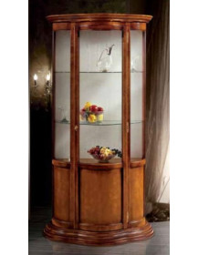 VETRINA  SAGOMATA  CON PANNELLI  E VETRI