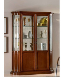 VETRINA  SAGOMATA  CON PANNELLI  E VETRI