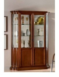 VETRINA  SAGOMATA  CON PANNELLI  E VETRI