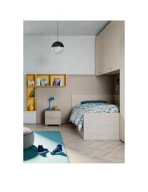 CAMERETTA CON ARMADIO A PONTE  E LIBRERIA LATERALE A CUBI