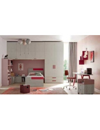 CAMERETTA CON ARMADIO ALCOVA E LIBRERIA  LATERALE A VANI A GIORNO