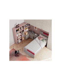 CAMERETTA CON ARMADIO ALCOVA E LIBRERIA  LATERALE A VANI A GIORNO