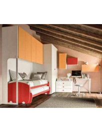 CAMERETTA A PONTE CON 2 LETTINI E SCRIVANIA