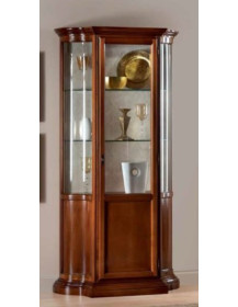 VETRINA  SAGOMATA  CON PANNELLI  E VETRI