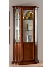 VETRINA  SAGOMATA  CON PANNELLI  E VETRI