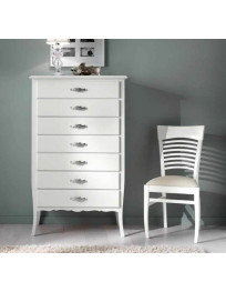 CASSETTIERA 7 CASSETTI VERNICIATA