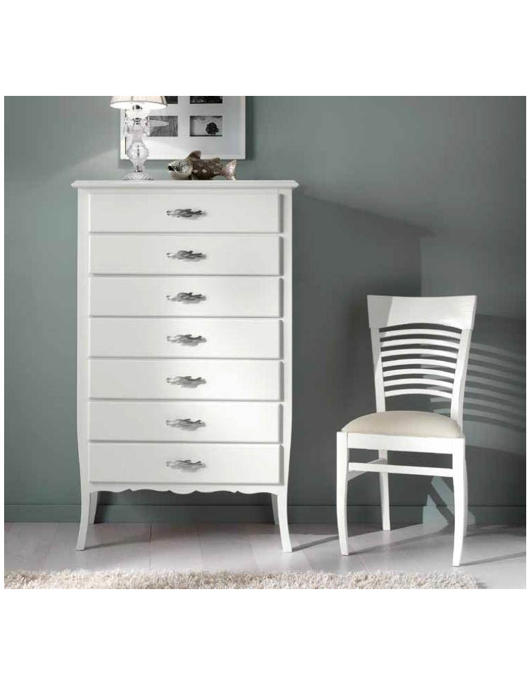 CASSETTIERA 7 CASSETTI VERNICIATA