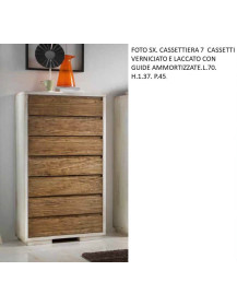 CASSETTIERA 7  CASSETTI VERNICIATO E LACCATO CON GUIDE AMMORTIZZATE
