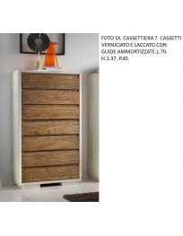 CASSETTIERA 7  CASSETTI VERNICIATO E LACCATO CON GUIDE AMMORTIZZATE