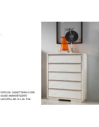 CASSETTIERA 5 CON GUIDE AMMORTIZZATE LACCATA