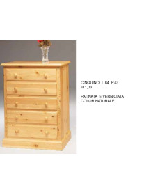 CINQUINO IN LEGNO DI PINO