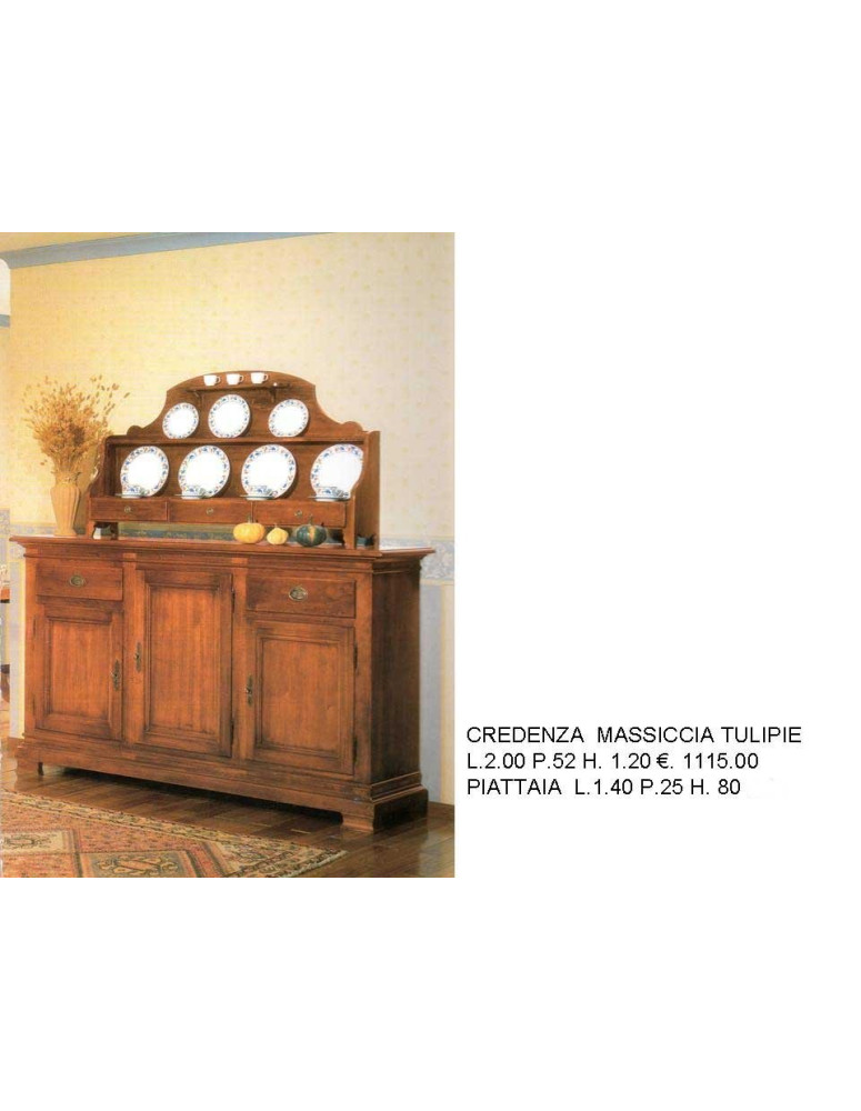 CREDENZA MASSICCIA TULIPIE