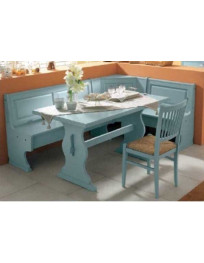 CASSAPANCA ANGOLO TAVOLO E SEDIE COLORE DECAPE AZZURRO