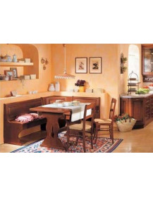 CUCINA CON CASSAPANCA ANGOLARE CON TAVOLO