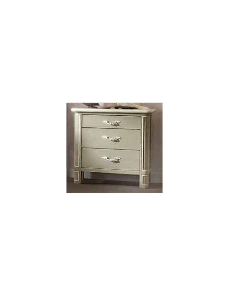 COMODINO 3 CASSETTI  LACCATI OPACO