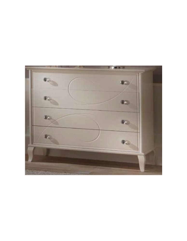 COMO 4 CASSETTI LACCATI OPACO