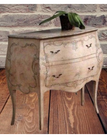 COMO BOMBATO 2 CASSETTO LACCATO DECORATO