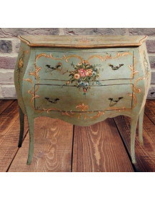 COMO BOMBATO 2 CASSETTO LACCATO DECORATO