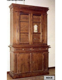 VETRINA A 4 ANTE 2 CASSETTI