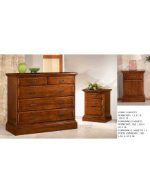 COMO + COMODINI 3 CASSETTI E 1 CASSETTO