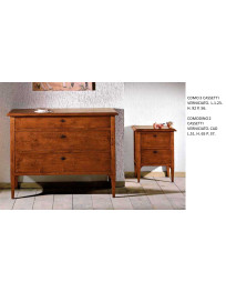 COMO 3 CASSETTI + COMODINO 2 CASSETTI VERNICIATO