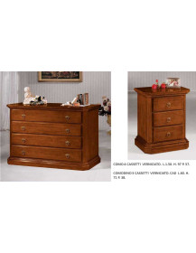 COMO 4 CASSETTI +  COMODINO 3 CASSETTI