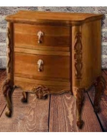 COMODINO SAGOMATO 2 CASSETTI MASSICCI