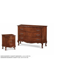 COMO 3 CASSETTI + COMODINO 3 CASSETTI SAGOMATO