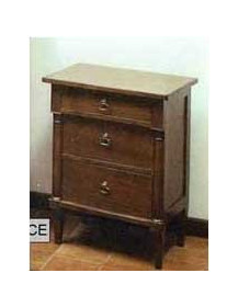 COMODINO 3 CASSETTI NOCE