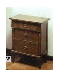 COMODINO 3 CASSETTI NOCE