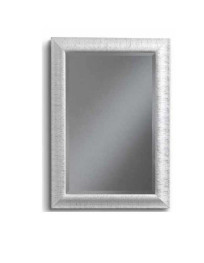 SPECCHIERA  BIANCA CON VETRO MOLATO.