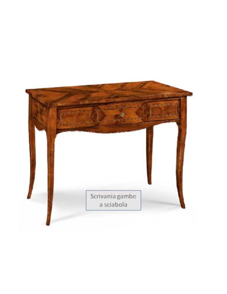 CONSOLLE 1 CASSETTO INTARSIATA VERNICIATA