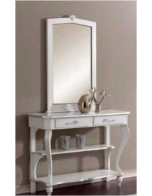 CONSOLLE 2 CASSETTI CON SPECCHIERA.