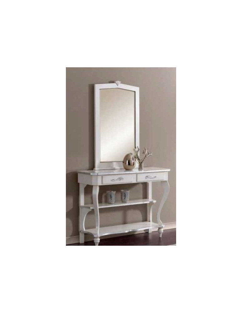 CONSOLLE 2 CASSETTI CON SPECCHIERA.