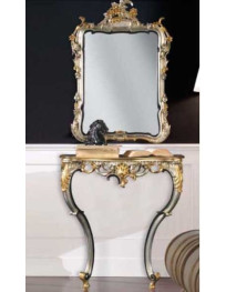 CONSOLLE INTAGLIATA A MANO  E SPECCHIERA