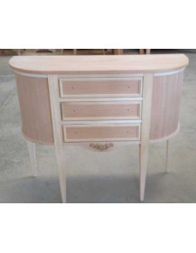 CONSOLLE SAGOMATA CON 3 CASSETTI GREZZA